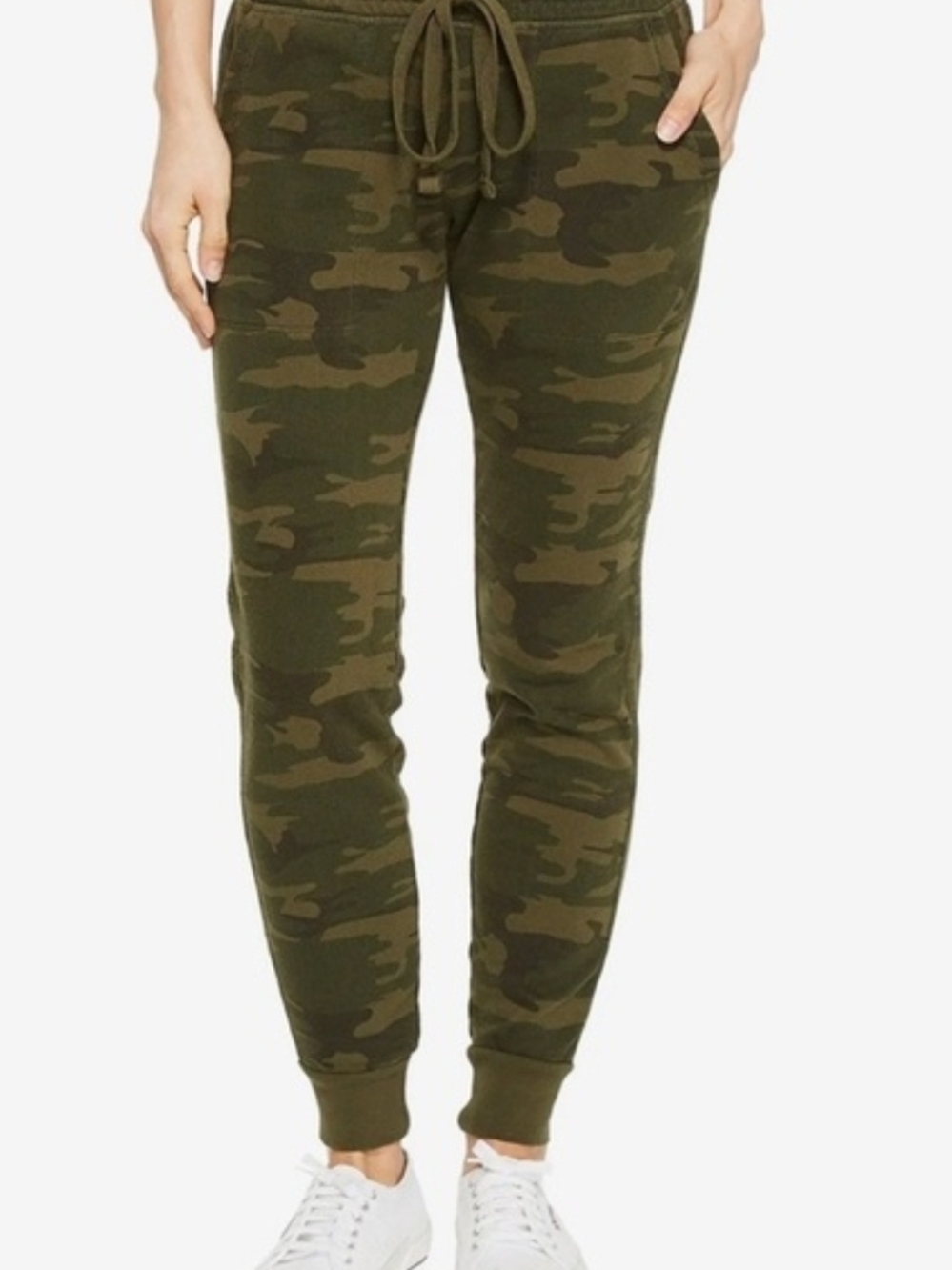 Sanctuary Women's Camo Jogger Sweatpants in Olive Green Camo SIZE Small